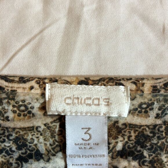 CHICO’S top shirt 3 animal print - Picture 4 of 4